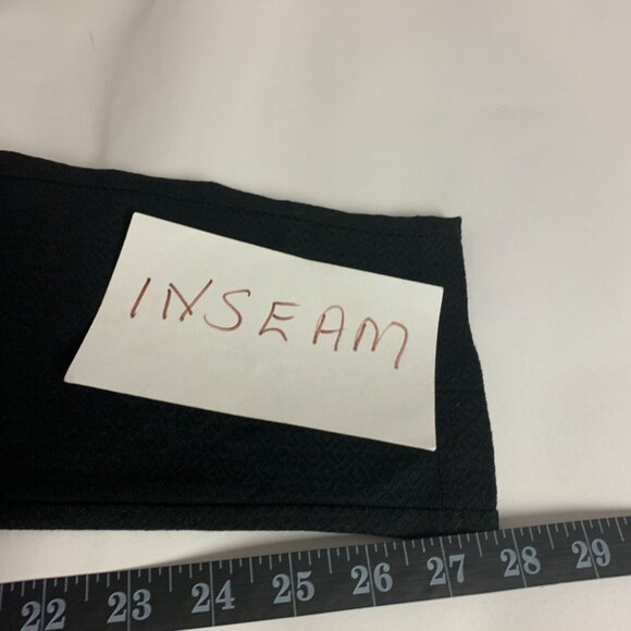 Mario Serrani Pants Size Small Black NWT Textured Straight Leg Classic Preppy - Picture 9 of 14